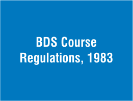 BDS Course Regulations 1983