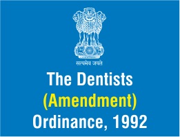 Dentists Amendment Ordinance 1992