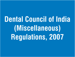 DCI Miscellaneous Regulations 2007